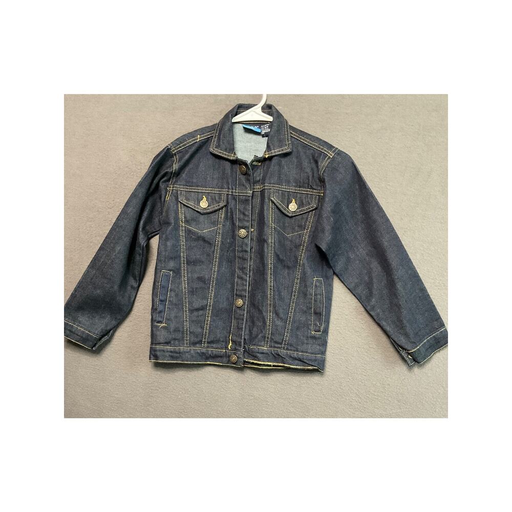 M.H.D Kids Denim Jacket Size 16/18 Blue Jean Jacket NWT Y2K Unisex